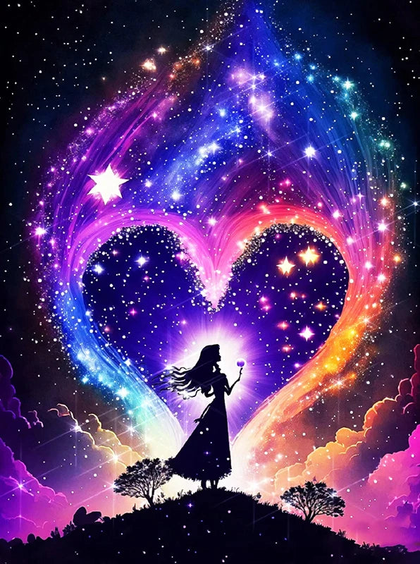 5D Diy Diamond Painting Fantasy Moon Tree Landscape Full Drill Rhinestones Mosaic Embroidery Handmade Products Home Decor Gift