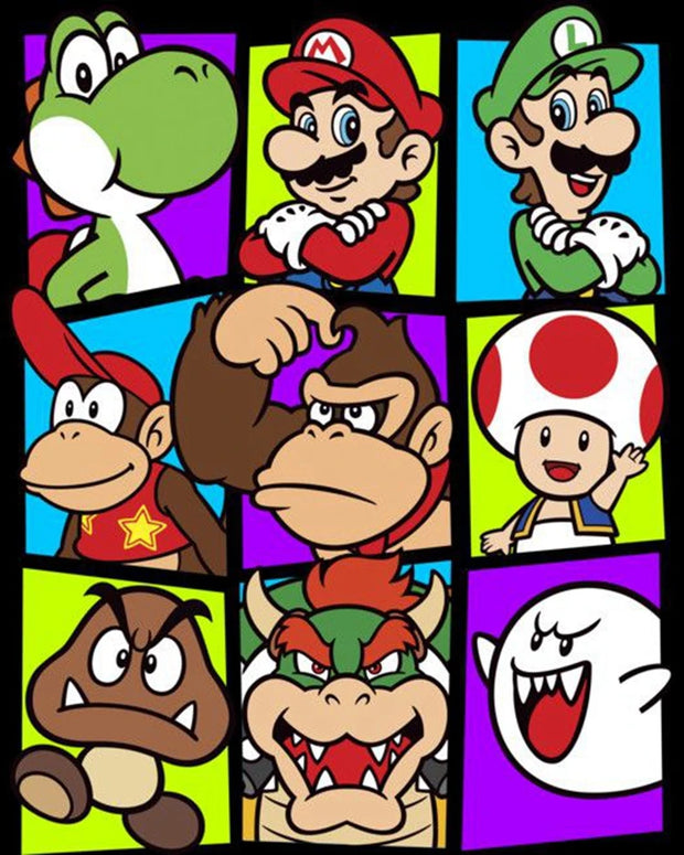 Japanese Anime 5d Diamond Painting Kit M-Marios Bowser Embroidery Jewelry Handmade DIY Mosaic Home Decoration Children's Gift