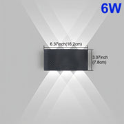 LED Wall Lamp Outdoor Waterproof Up Down luminous lighting Indoor Stair Garden Sconce Light Plastic 6W 10W AC110-220V
