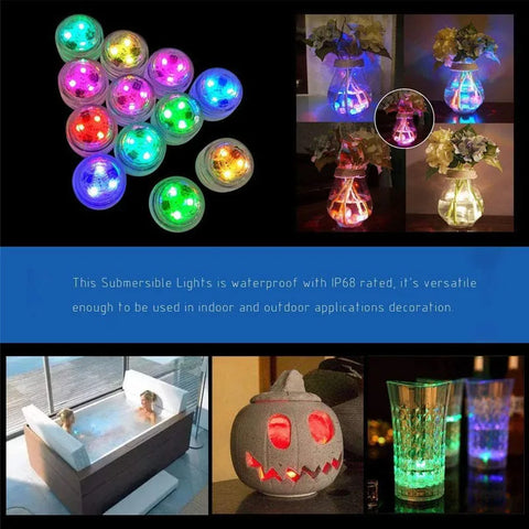 LED Car Interior Ambient Light Decoration Wireless Adhesive Bicycle Tail Light Auto Roof Atmosphere Lamp Diamond Diving Light