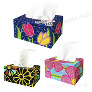 5D Diamond Painting Tissue Box Handmade Mosaic Tissue Box Rhinestone Drawing Art Tissue Dispenser for Home Decor Gift