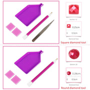 Huacan DIY Diamond Painting Animal Mouse Kits Full Round Square Diamond Embroidery Flower Funny Home Decor Handmade Gift