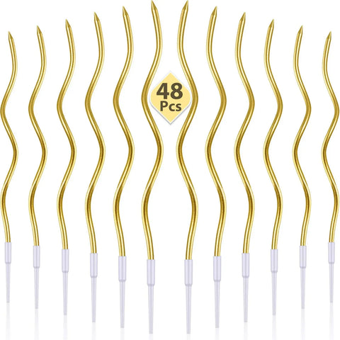 6pcs Birthday Candles Spiral Cake Candles  Long Thin Cake Candles For Wedding Party And Cake Decoration