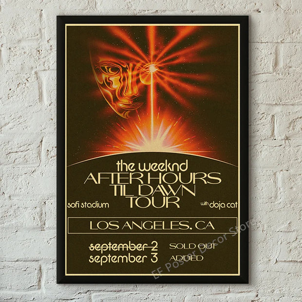 The Weeknd Retro Poster Aesthetic Prints Starboy/After Hours/Trilogy Painting Vintage Home Room Bar Cafe Art Wall Decor Picture
