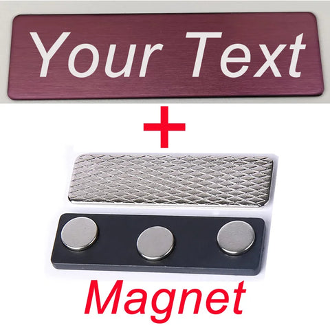 70*20MM Customized Brooch Pin Personalize Engrave Your Text Logo Business ID Plate Steel Metal Letterbox Mailbox Tag Name Badges