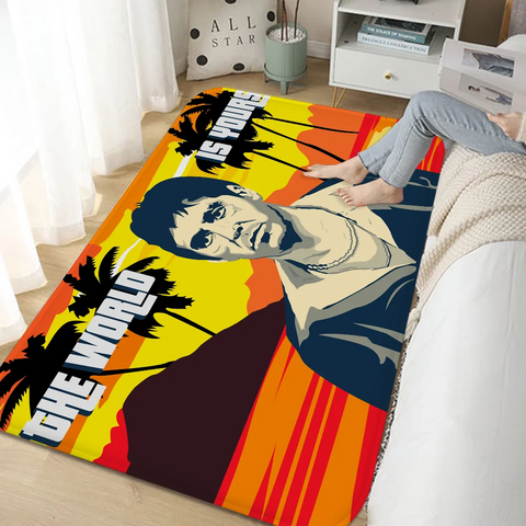 Movie Scarface Room Mats Anti-slip Absorb Water Long Strip Cushion Bedroon Mat Household Carpets