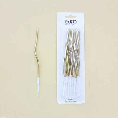 6pcs Birthday Candles Spiral Cake Candles  Long Thin Cake Candles For Wedding Party And Cake Decoration