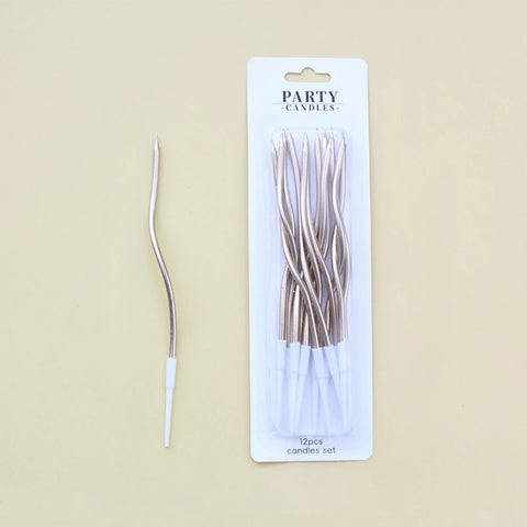 6pcs Birthday Candles Spiral Cake Candles  Long Thin Cake Candles For Wedding Party And Cake Decoration