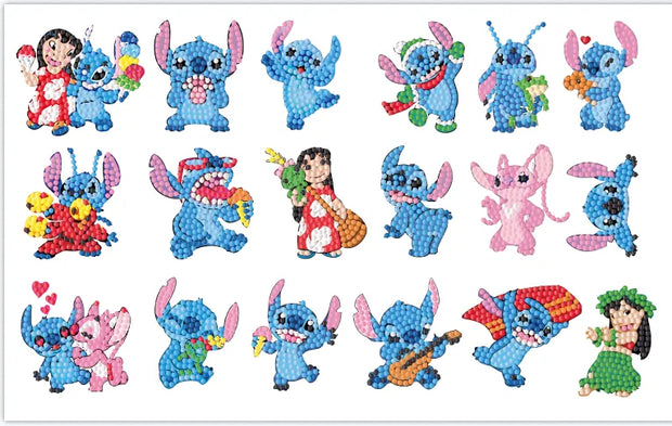Children's Handmade Diamond Painting Sitcker Pokemon Kit Digital Rod-Shaped Diamond Painting Kit For Cartoon Nnimals Easy to DIY