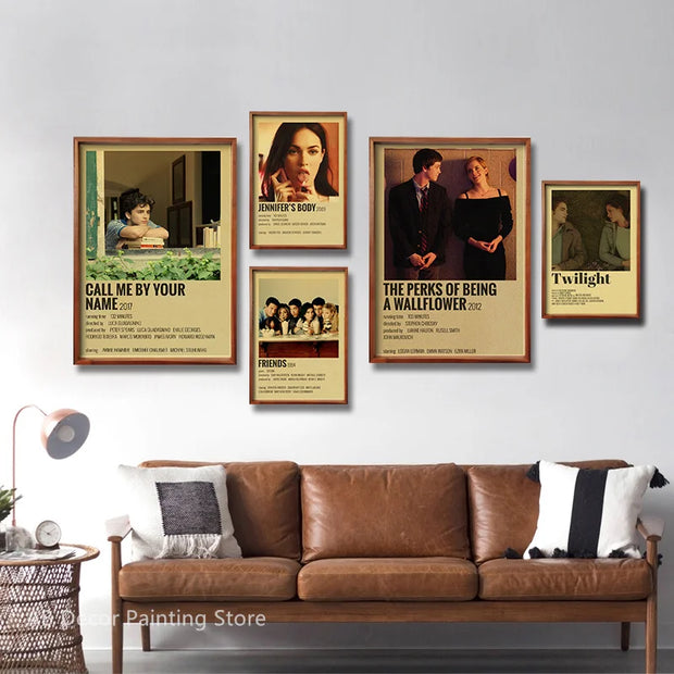 Classic Film Posters Retro Prints Hot Movie Call Me By Your Name /Jennifer's Body Vintage Home Room Cafe Art Wall Decor Painting
