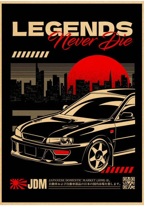 jdm Kraftpaper Poster HomeDecal Painting Wall Sticker for  wall art  Coffee House Bar  wall art