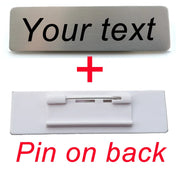 70*20MM Customized Brooch Pin Personalize Engrave Your Text Logo Business ID Plate Steel Metal Letterbox Mailbox Tag Name Badges
