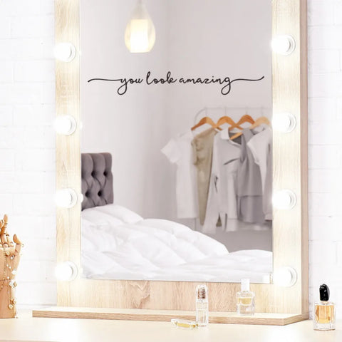 1pc You Look Amazing Wall Sticker for Bathroom Wall Decor Mirror Decals Vinyl Stickers Wall Sticker pegatinas de pared  카페 인테리어