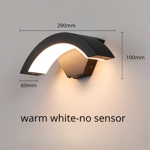 Modern Outdoor Waterproof Wall Lamp Human Body Induction Lamp Porch Garden Lamps Aluminum Home Lighting Decorative Wall Lights