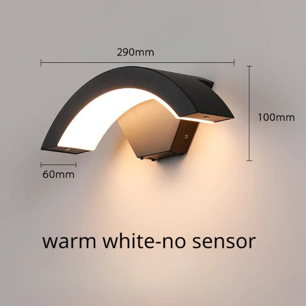 Modern Outdoor Waterproof Wall Lamp Human Body Induction Lamp Porch Garden Lamps Aluminum Home Lighting Decorative Wall Lights