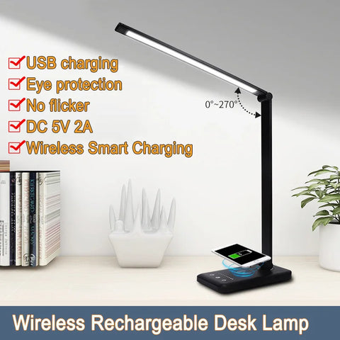 Led Smart Lamp Usb Charging Touch Folding Table Portable Battery Rechargeable Wireless Children's Work Office Light For Bedroom