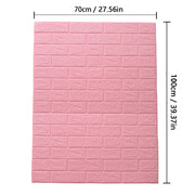 70cmx1m/2m/3m/5m/10m Wallpaper Brick 3D Wall Sticker Foam Self Adhesive DIY Living Room Decor Waterproof Paper