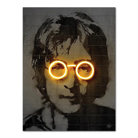 Abstract Rapper Wall Art Home Decor Poster Neon Effect Hip Hop Artist 2Pac Canvas Paint Bedroom Decoration Mural Picture Print