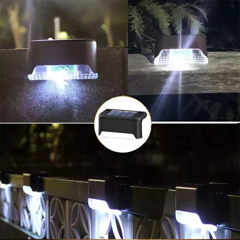 4/8/12Pcs Solar Deck Lights Outdoor Waterproof LED Fence Lights Step Garden Decorate Lamp for Patio Stairs Railing Pathway