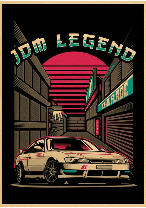 jdm Kraftpaper Poster HomeDecal Painting Wall Sticker for  wall art  Coffee House Bar  wall art