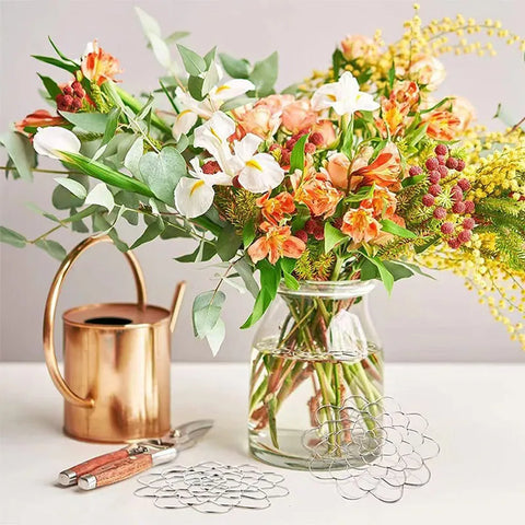 Spiral Ikebana Stem Holder Reuseable Floral Grid Flower Frog Wire Arranger Twist For Vase Floral Stems Bouquets Plant Fixation
