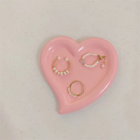 Luxury Background Props Flower Jewelry Dish Resin Creative Jewelry Tray Holder Durable Ins Necklace Display Tray Craft Show