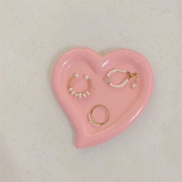 Luxury Background Props Flower Jewelry Dish Resin Creative Jewelry Tray Holder Durable Ins Necklace Display Tray Craft Show