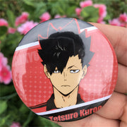Anime Haikyuu!! Karasuno Shoyo Hinata Tobio Kageyama Daichi Sawamura Daichi Sawamura Cosplay Badge Pin SPTE Tinplate Brooch Prop