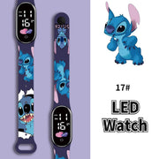 Stitch Children Watches Girls Waterproof Sport Touch Screen Watch for Women Waterproof Digital Clock Bracelet Gifts