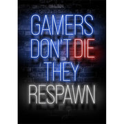 Neon Gaming Gamer Wall Art Posters Prints Gamer Canvas Painting Canvas Picture for Kids Boys Room Decorative Playroom Cuadros