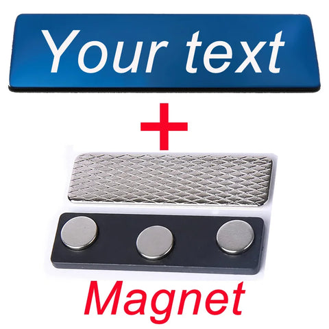 70*20MM Customized Brooch Pin Personalize Engrave Your Text Logo Business ID Plate Steel Metal Letterbox Mailbox Tag Name Badges