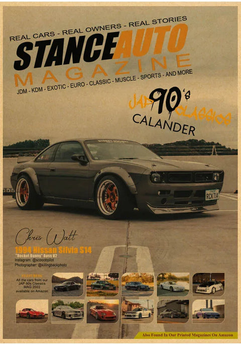 jdm Kraftpaper Poster HomeDecal Painting Wall Sticker for  wall art  Coffee House Bar  wall art