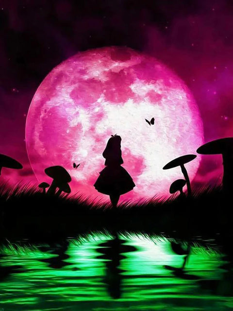 Disney Diamond Painting Mickey Minnie Embroidery Cross Stitch Kits Mosaic Shadow MoonWall Decor DIY Gift Full Round 30x40cm