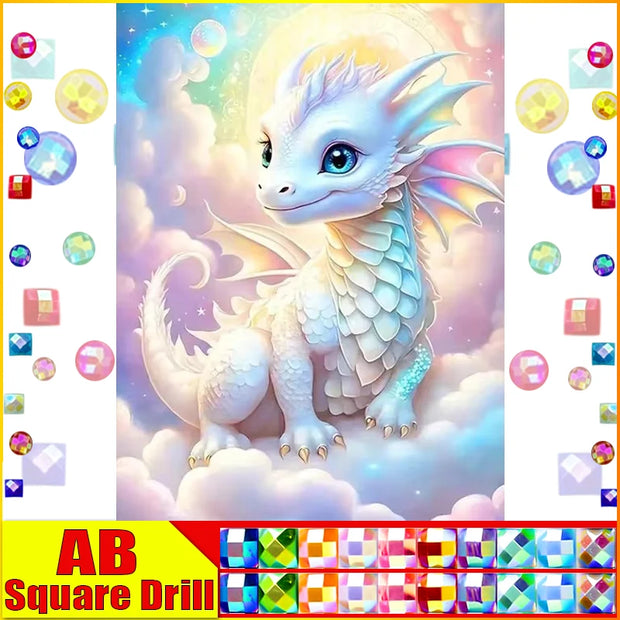 HOMFUN Fairy Dust AB Diamond Painting Full Square/Round Drill 5D DIY "City Market" Daimond Embroidery Rhinestone Decor