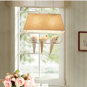 Nordic Minimalist Chandelier Creative Bird Pendant Lights Hanging Lamps for Ceiling Light Study Dining Room Birdcage Home Decor