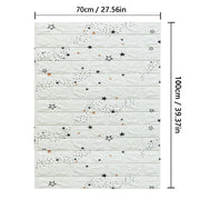 70cmx1m/2m/3m/5m/10m Wallpaper Brick 3D Wall Sticker Foam Self Adhesive DIY Living Room Decor Waterproof Paper
