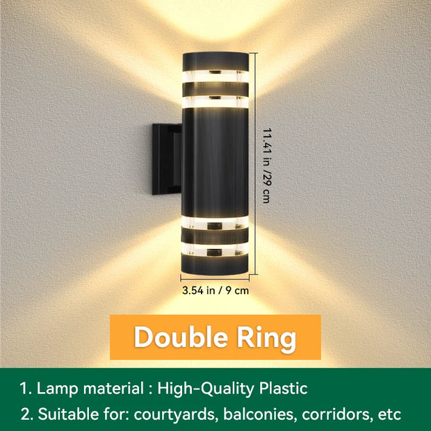 Wall Light Waterproof Lamp LED External Wall Washer Sconces Lighting For Porch Street Garden Home Decoration E27 Light Bulb