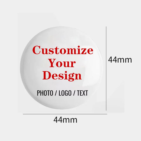 Custom Your Own Logo Pins Personalize Tinplate Brooches DIY Photo Pictures Lapel Badges Customize Gifts for Kids Girls Women