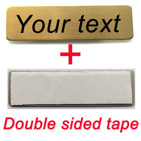 70*20MM Customized Brooch Pin Personalize Engrave Your Text Logo Business ID Plate Steel Metal Letterbox Mailbox Tag Name Badges