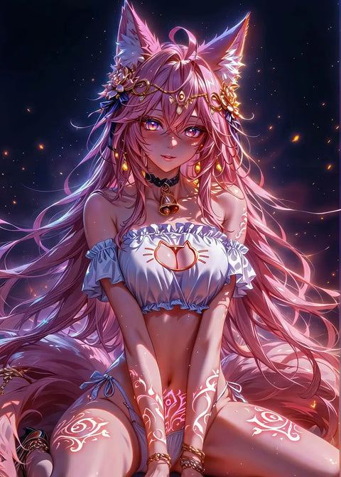 Fashion Cartoon Anime Girl Egyptian Style Sexy Goddess Posters Prints Canvas Painting Wall Art Picture Living Room Home Decor