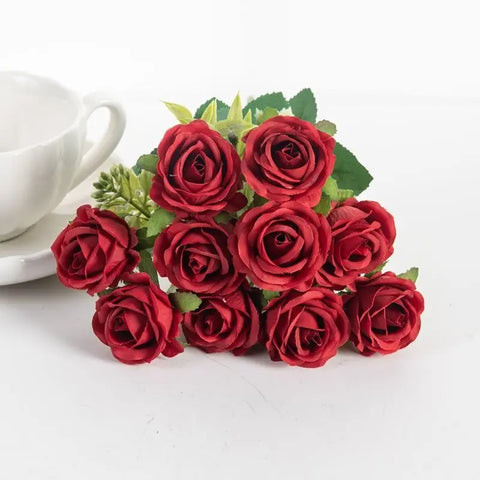 Artificial flowers Begonia  plants  bouquet suitable Long Vine for wall family room garden wedding indoor and outdoor decoration