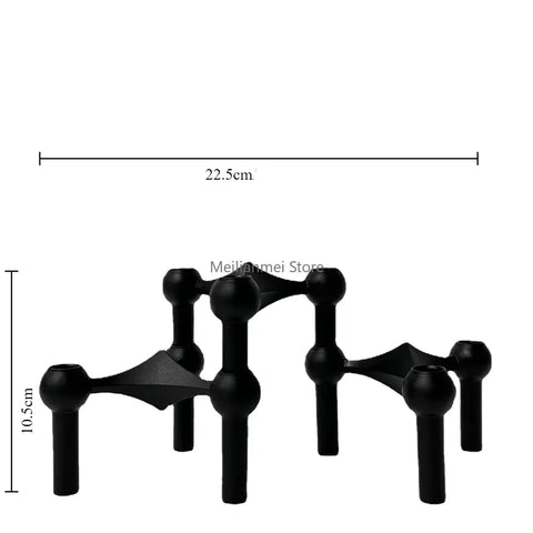 Molecular Structure Metal Candle Holder Nordic Gold Candlestick Centerpiece Living Room Decoration Gift home decore candelabra
