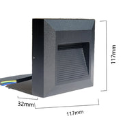 Outdoor LED Surface Mounted Light Waterproof Universal Wall Lamp for Garage Basement Channel Ramp Passage Entrance Step 12V 220V