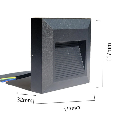 Outdoor LED Surface Mounted Light Waterproof Universal Wall Lamp for Garage Basement Channel Ramp Passage Entrance Step 12V 220V