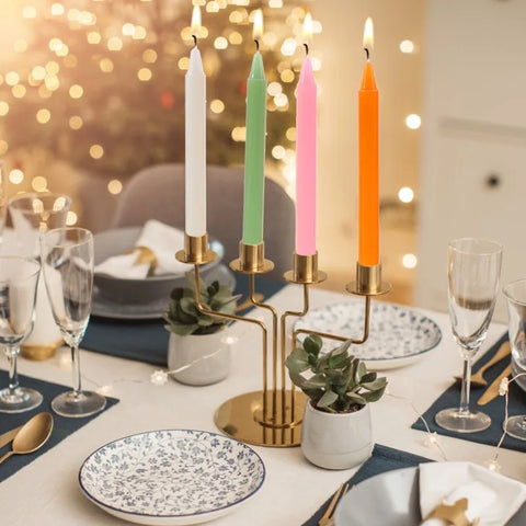 20/10pcs Unscented Mini Taper Candle, For Casting Chimes, Rituals, Spells, Wax Play & More,ChristmasDecor Dinner Candles Wedding