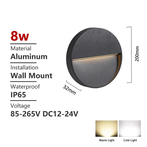 SANDIY Outdoor Wall Lamp Waterproof Led Stair Light 12v Exterior Lighting for Terrace Porch 220v 110v Luminaire Surface Mounted