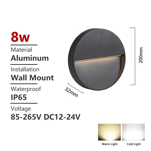 SANDIY Outdoor Wall Lamp Waterproof Led Stair Light 12v Exterior Lighting for Terrace Porch 220v 110v Luminaire Surface Mounted