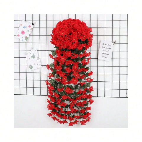 1pc Violet Hanging Flowers Artificial Decor, Petal Silk Violet Simulation Hanging Plant, Faux Hanging Violets Hanging Artificial