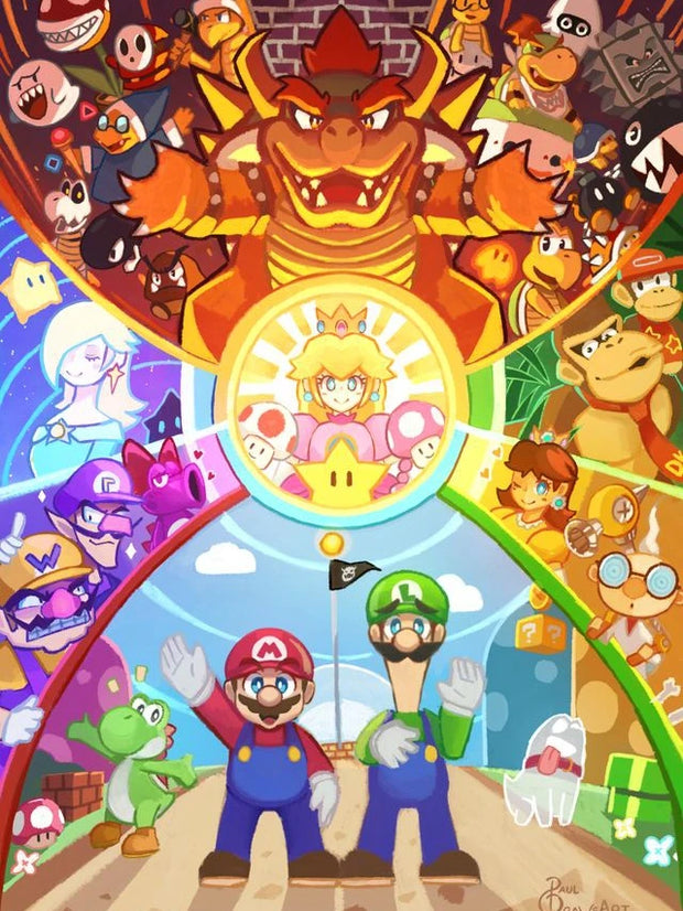 2024 New Japanese Anime Diamond Painting Kit M-Marios Bowser Embroidery Jewelry Handmade Mosaic Home Decoration Children's Gift