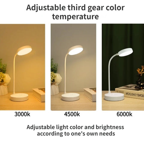 3 LED Eye Protection Modes Desk Lamp Rechargeable Foldable Creative Bedroom Bedside Desk Reading Night Light Table Lamp